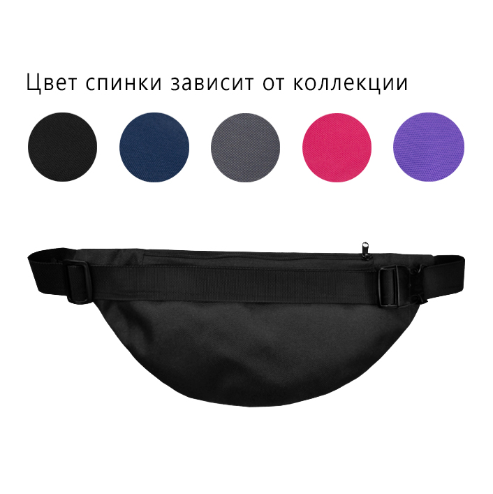 Поясная сумка Динозавры синие