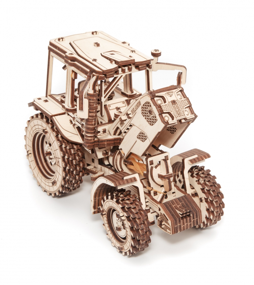 Конструктор деревянный 3D EWA Трактор Беларус 82