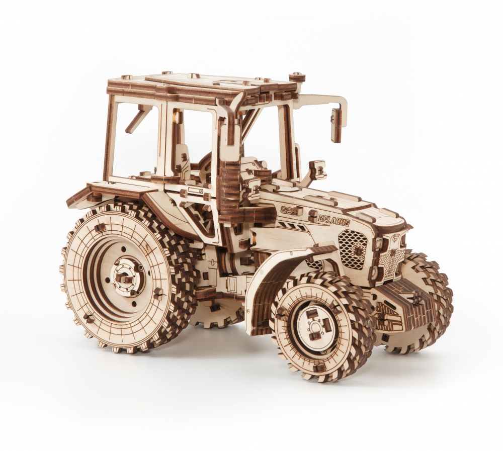 Конструктор деревянный 3D EWA Трактор Беларус 82