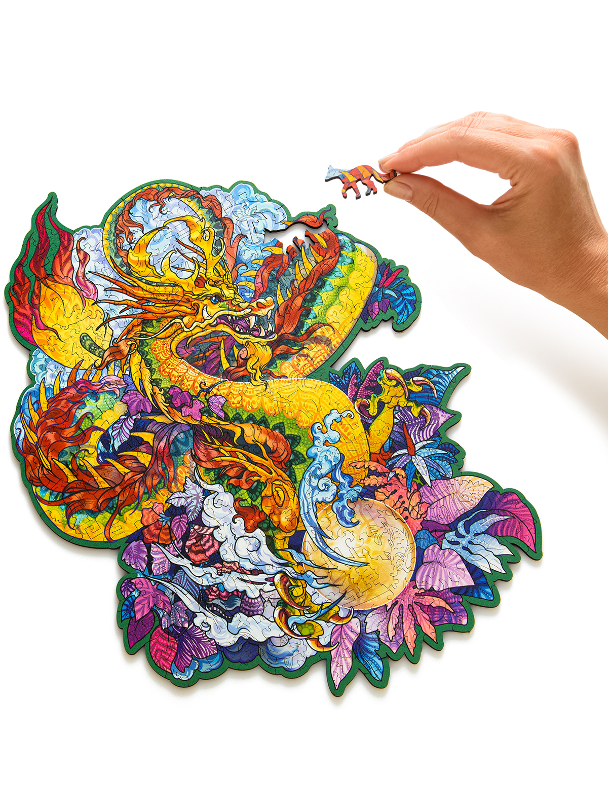 Деревянный пазл Китайский Дракон L