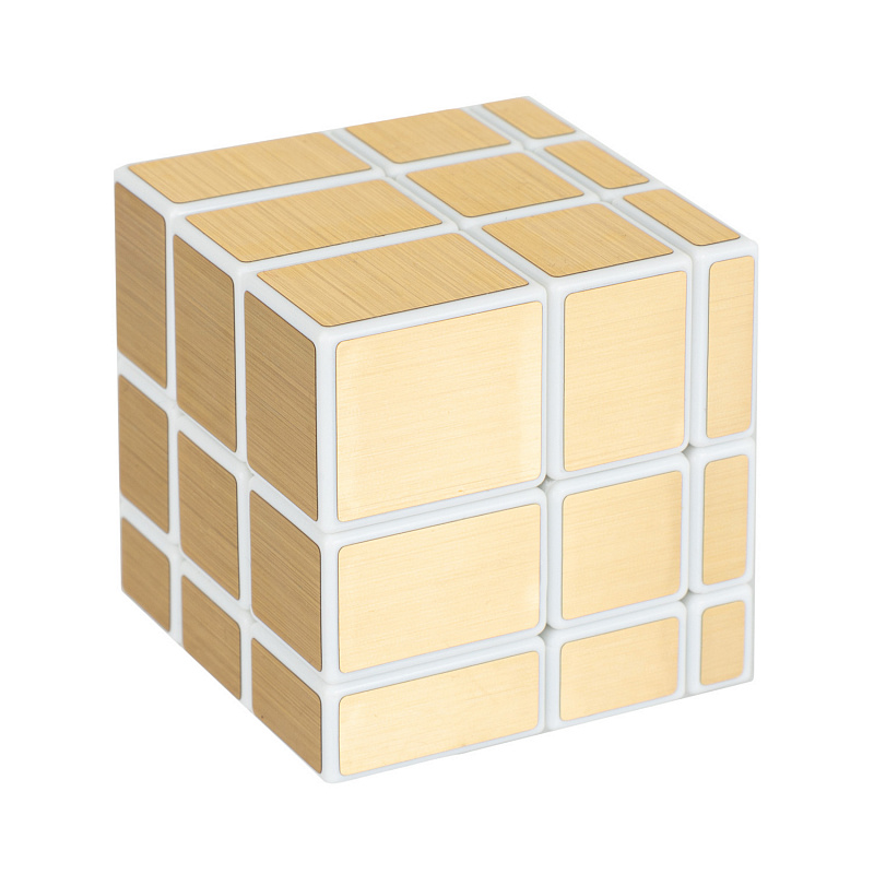 Зеркальный Кубик 3x3 Золото (с подставкой)