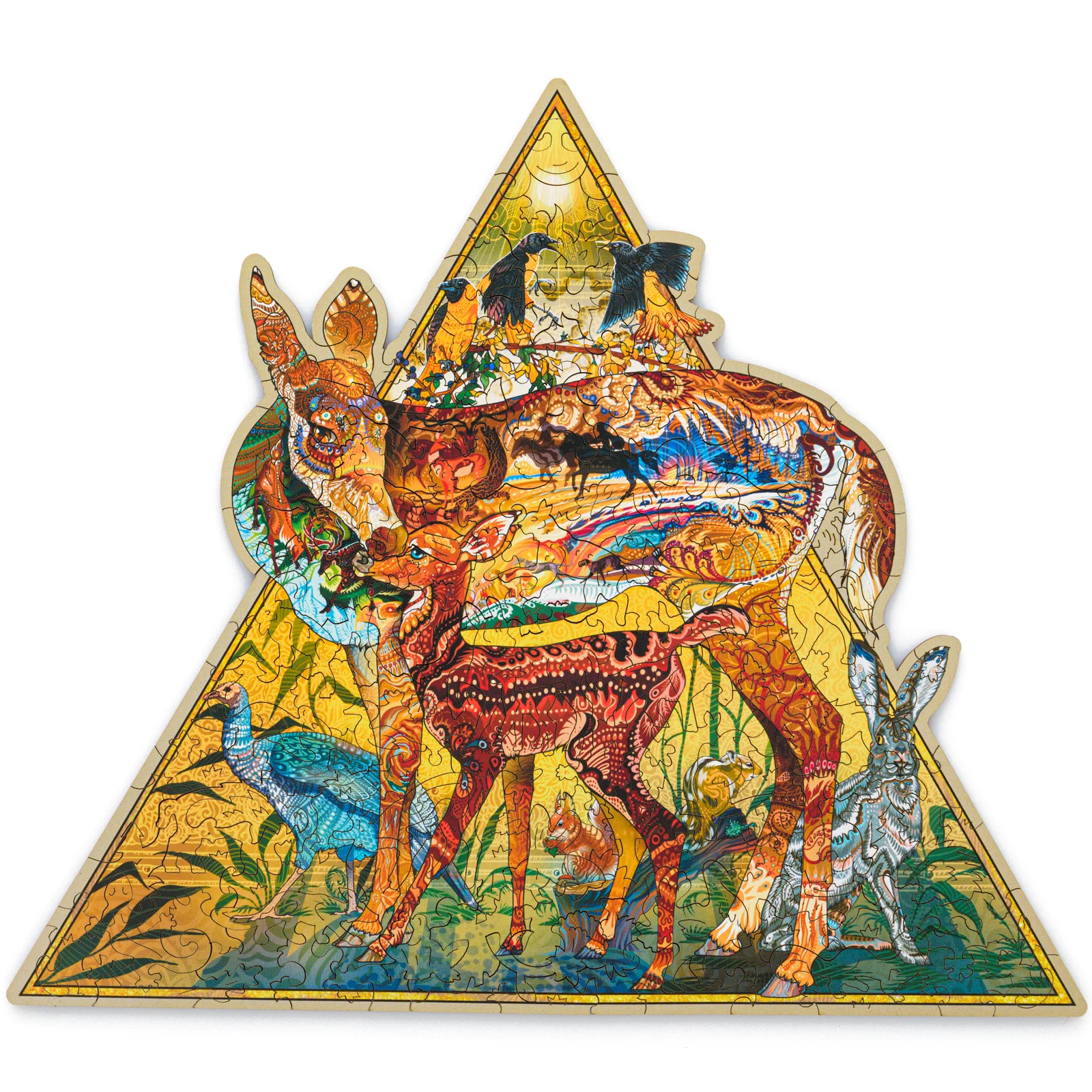 Деревянный пазл Олени S