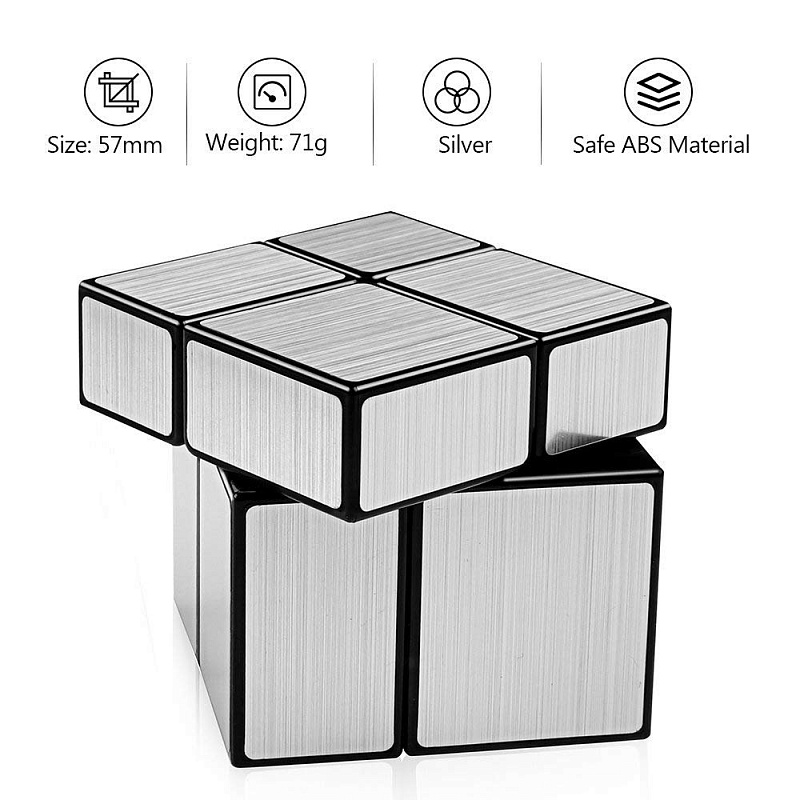 Зеркальный Кубик 2х2 Серебряный