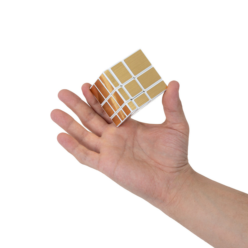 Зеркальный Кубик 3x3 Золото (с подставкой)