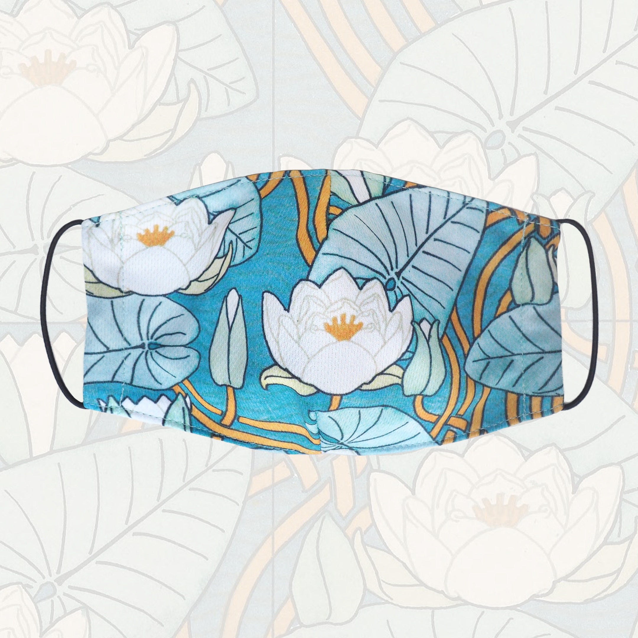 Маска многоразовая Лилии. Моне