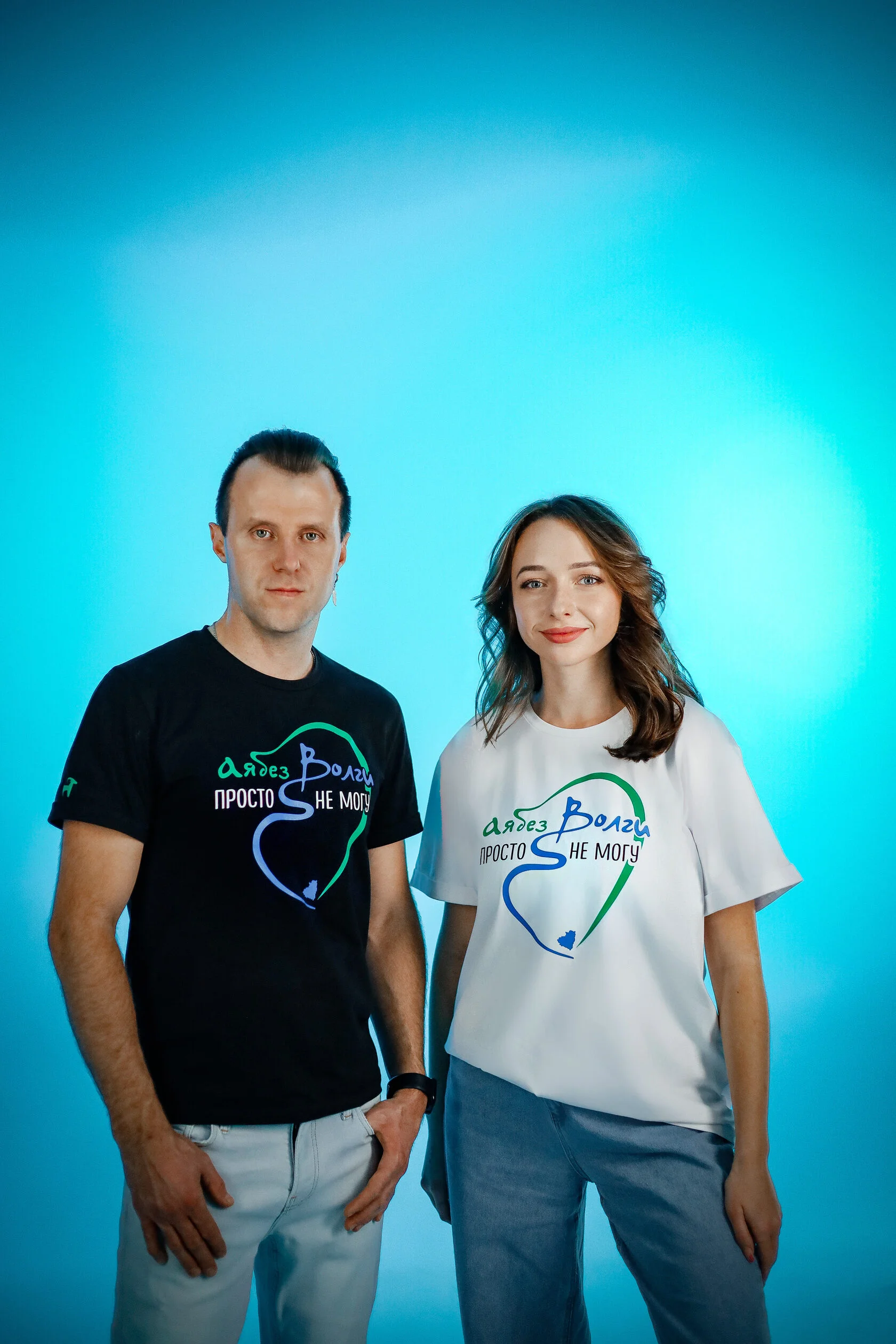 Футболка А я без Волги просто не могу (белая, оверсайз)