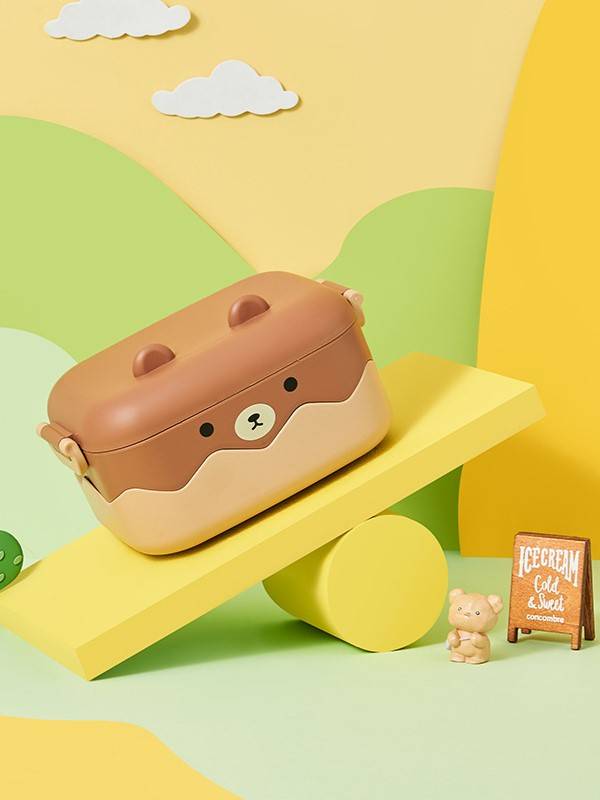 Ланчбокс Cute bear (brown), 1200 мл