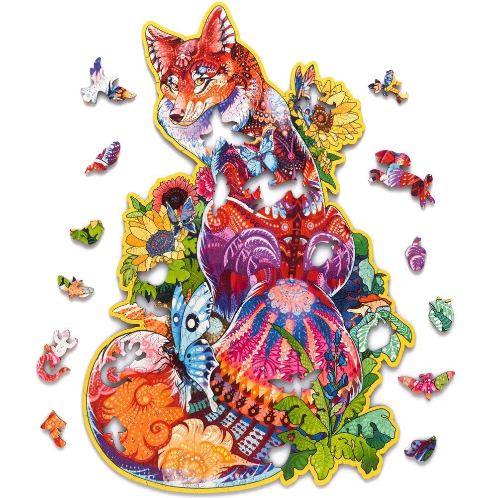 Деревянный пазл Лиса 24х36 см, 160 деталей FoxL