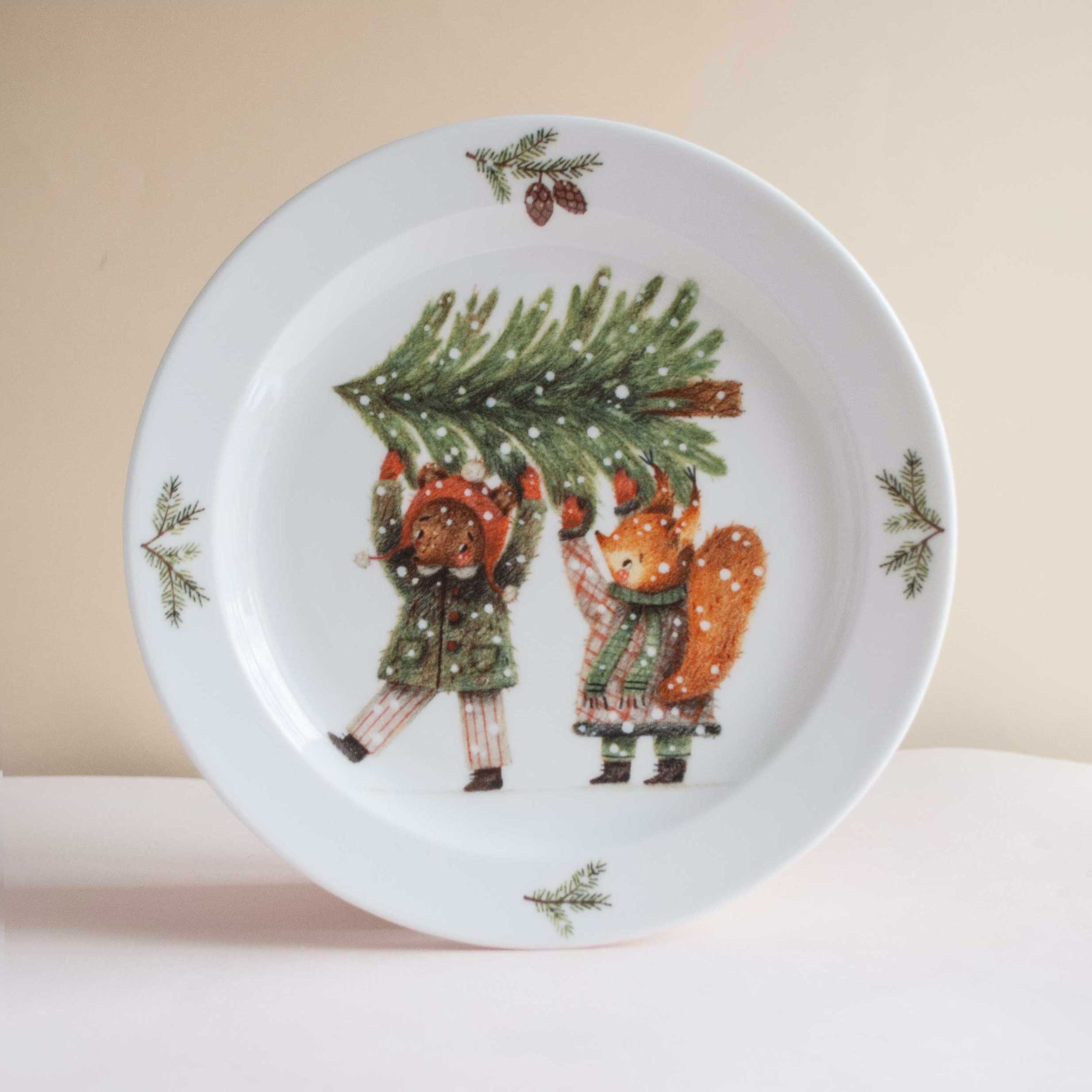 Тарелка Елочку домой, 20 см.