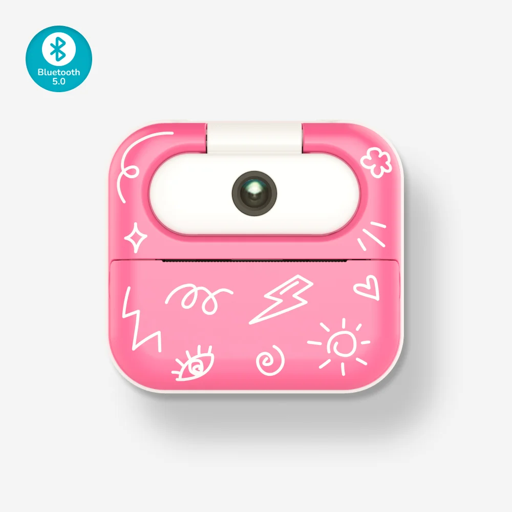 Фотоаппарат моментальной печати с Bluetooth LUMICAM DK05 Printy pink