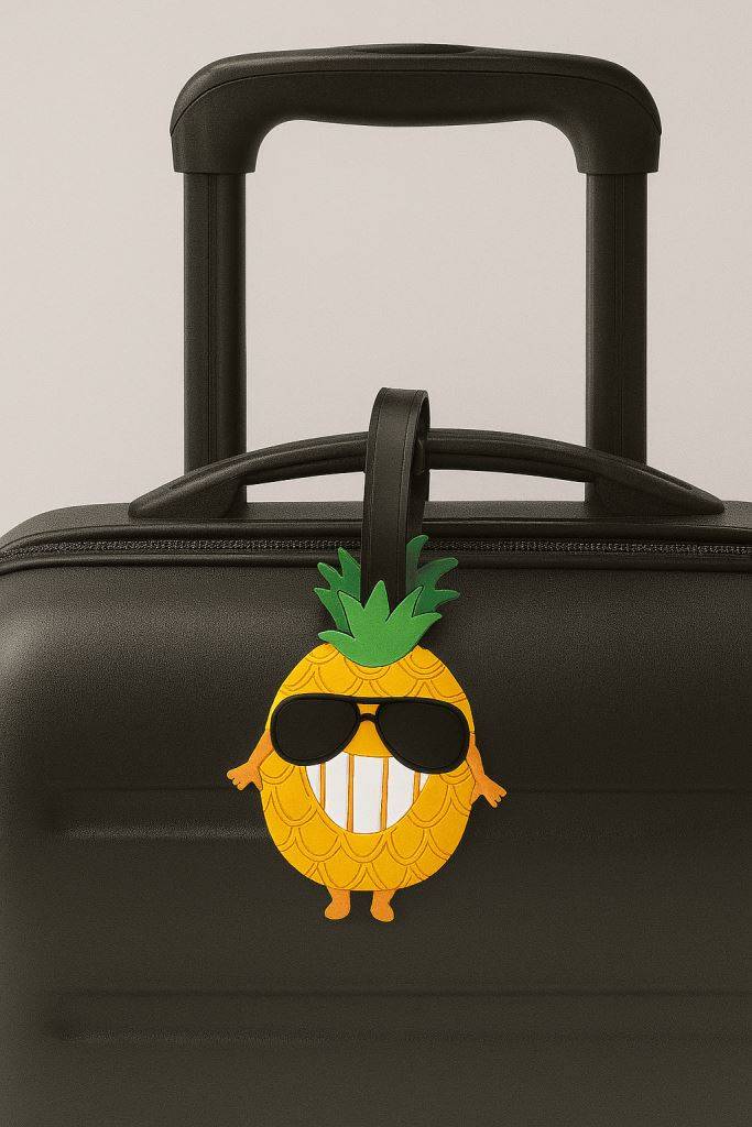 Бирка для багажа Funny pineapple glass