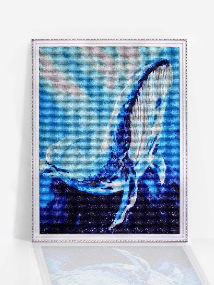 Алмазная мозаика Кит на волне 40х50 см