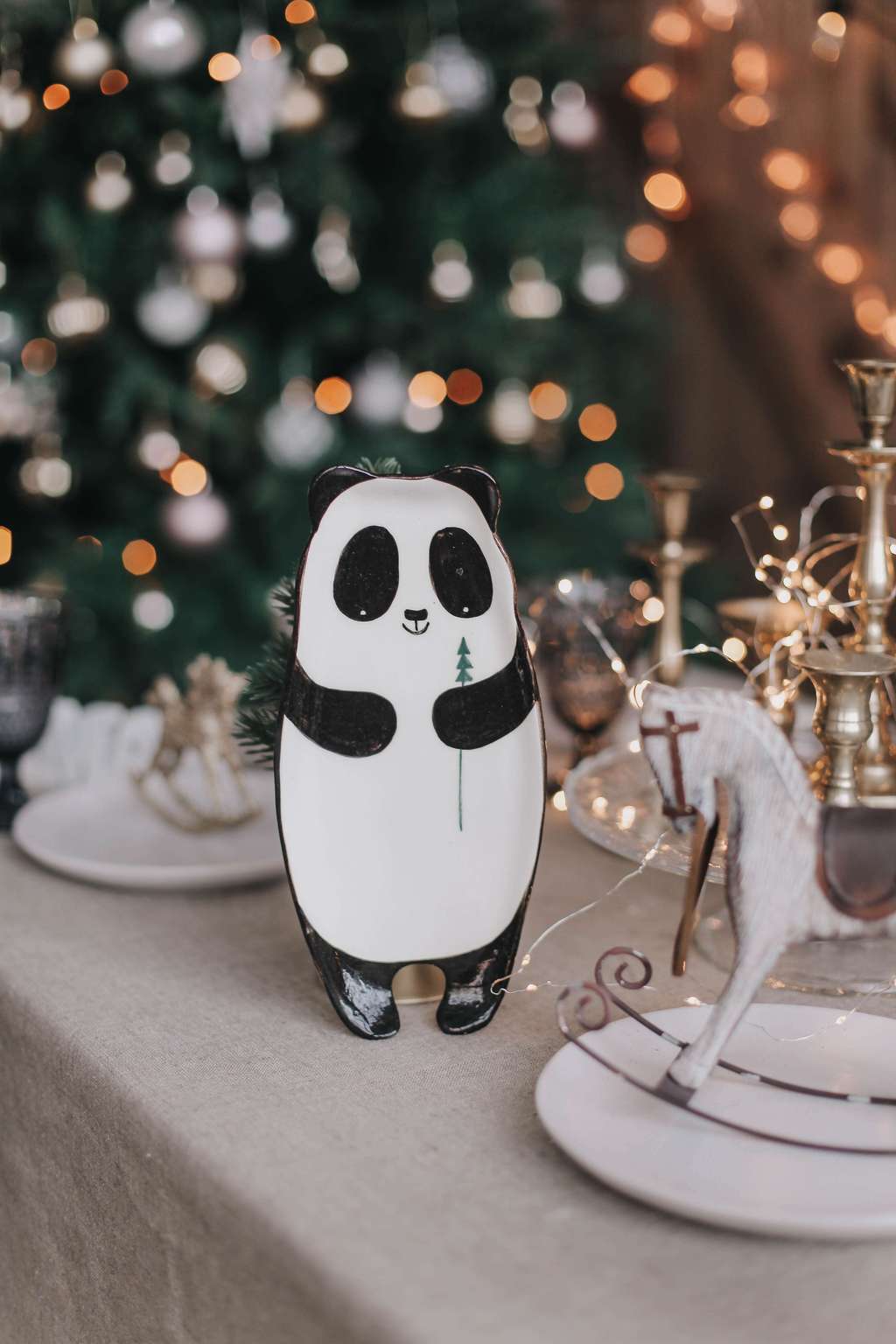 Тарелка Дружелюбная панда