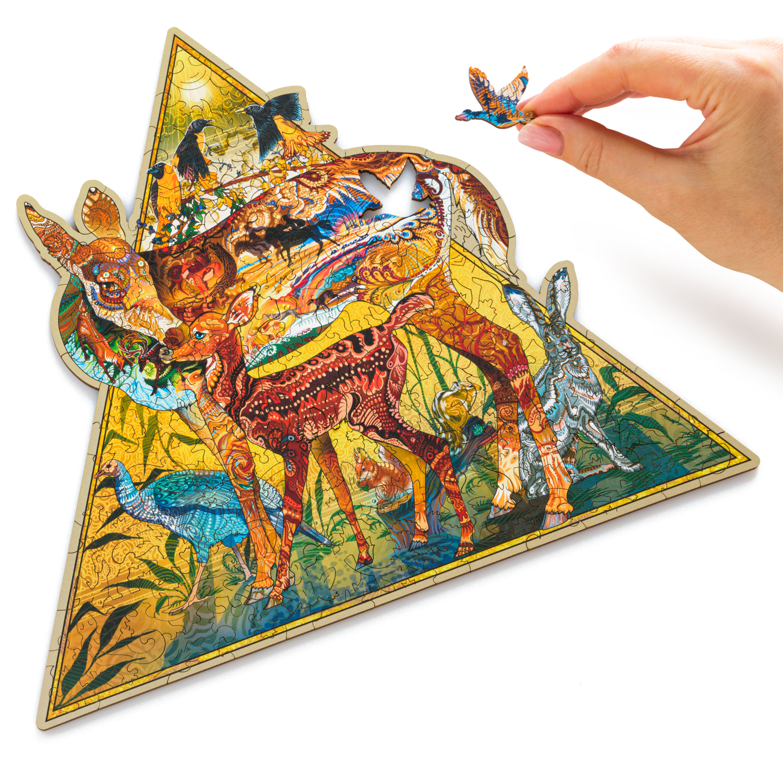 Деревянный пазл Олени S