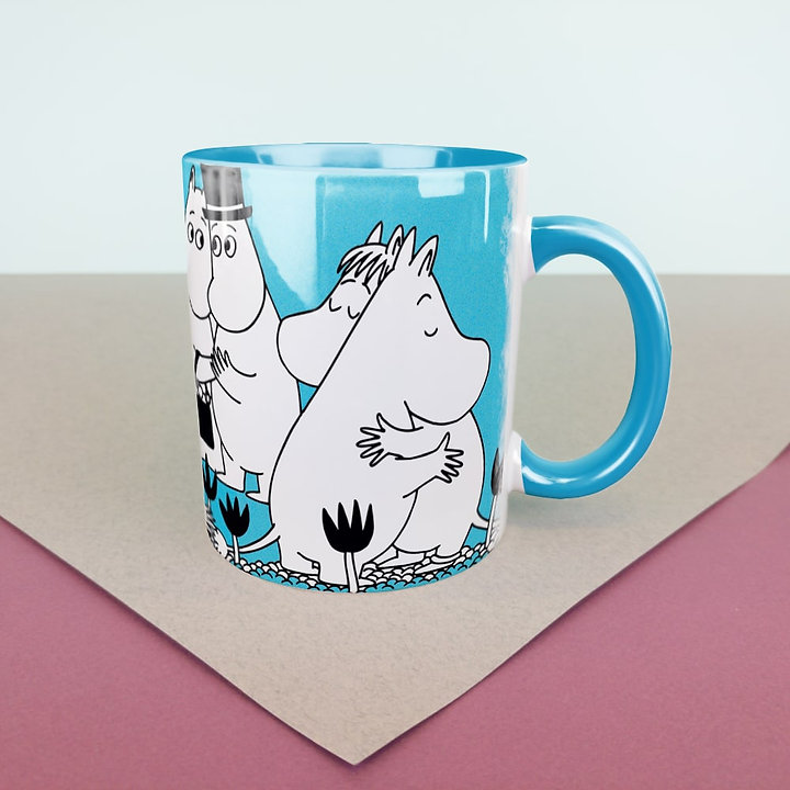 Кружка Муми Тролли. День великого обнимания (лазурная), 330 мл. (59993)