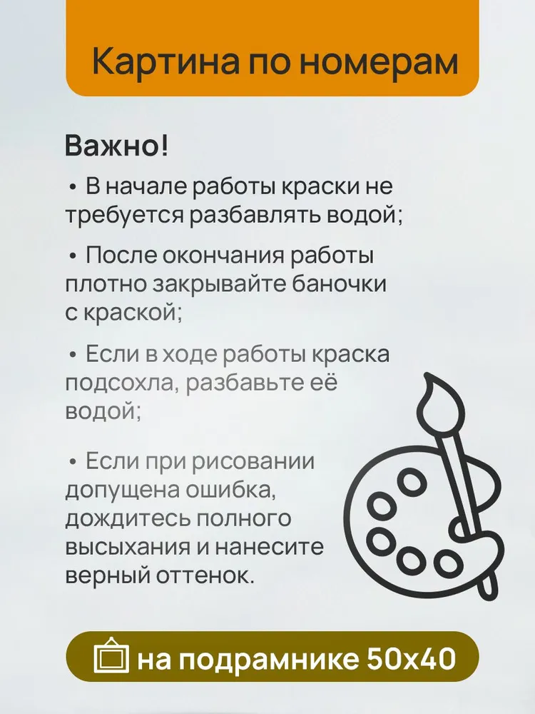 Картина по номерам Отражение 40х50