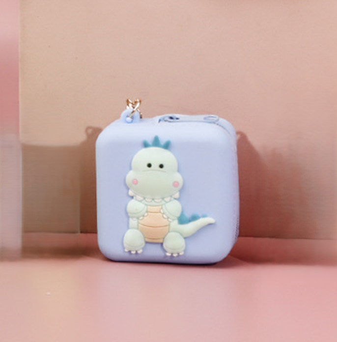 Брелок-кошелёк Дракончик с карабином (голубой)