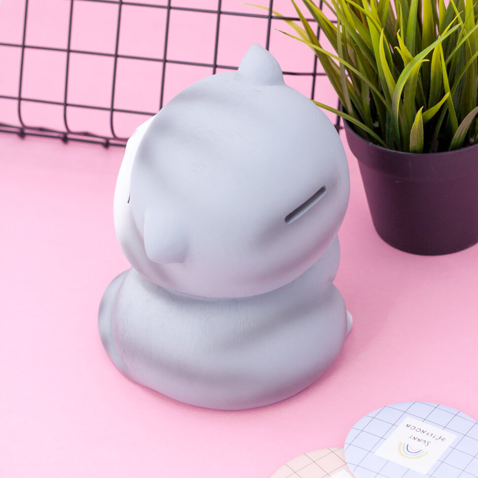 Копилка Gray cat (paws together)