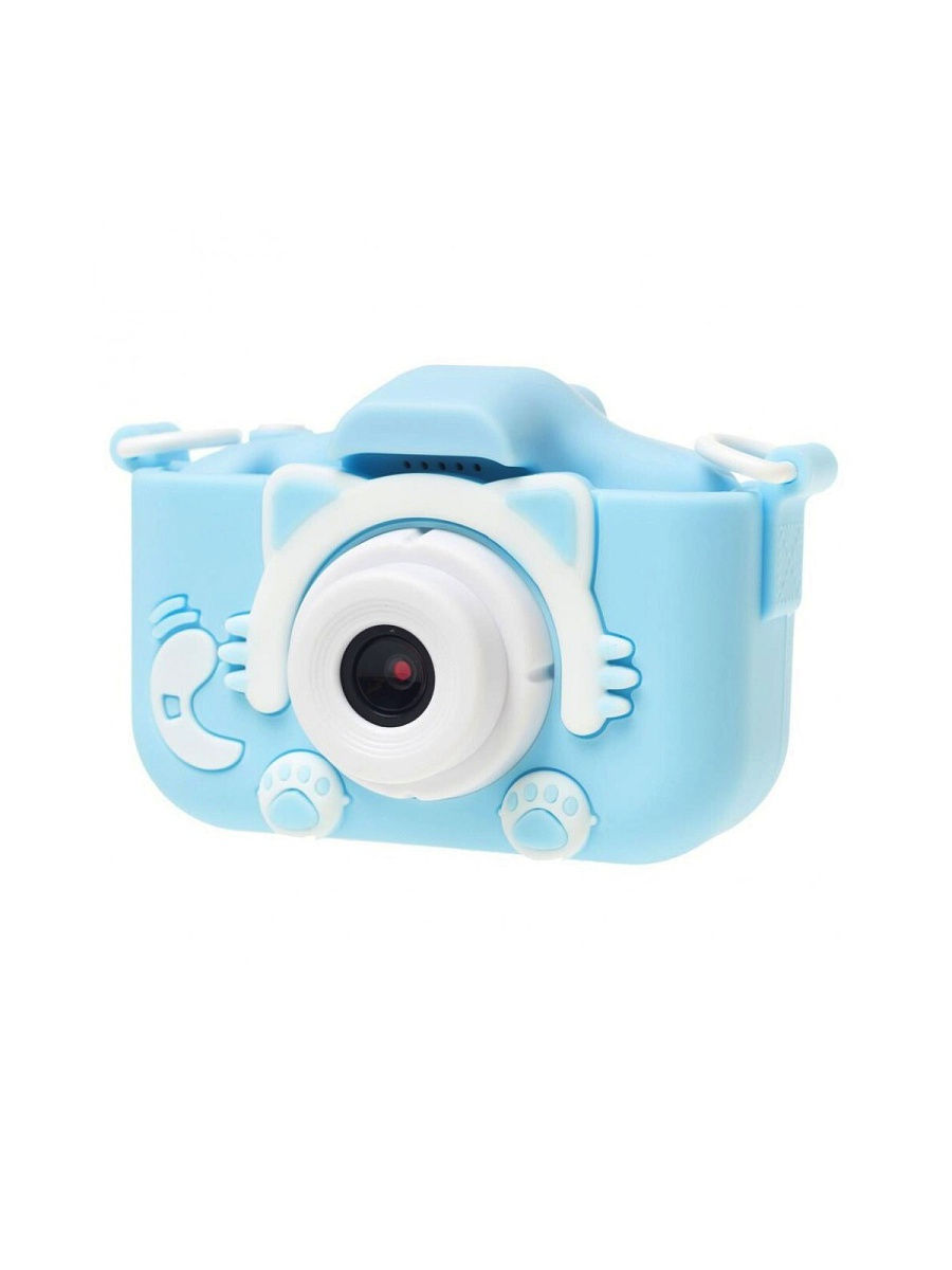 Детский фотоаппарат Childrens Fun Camera Kitty (голубой)