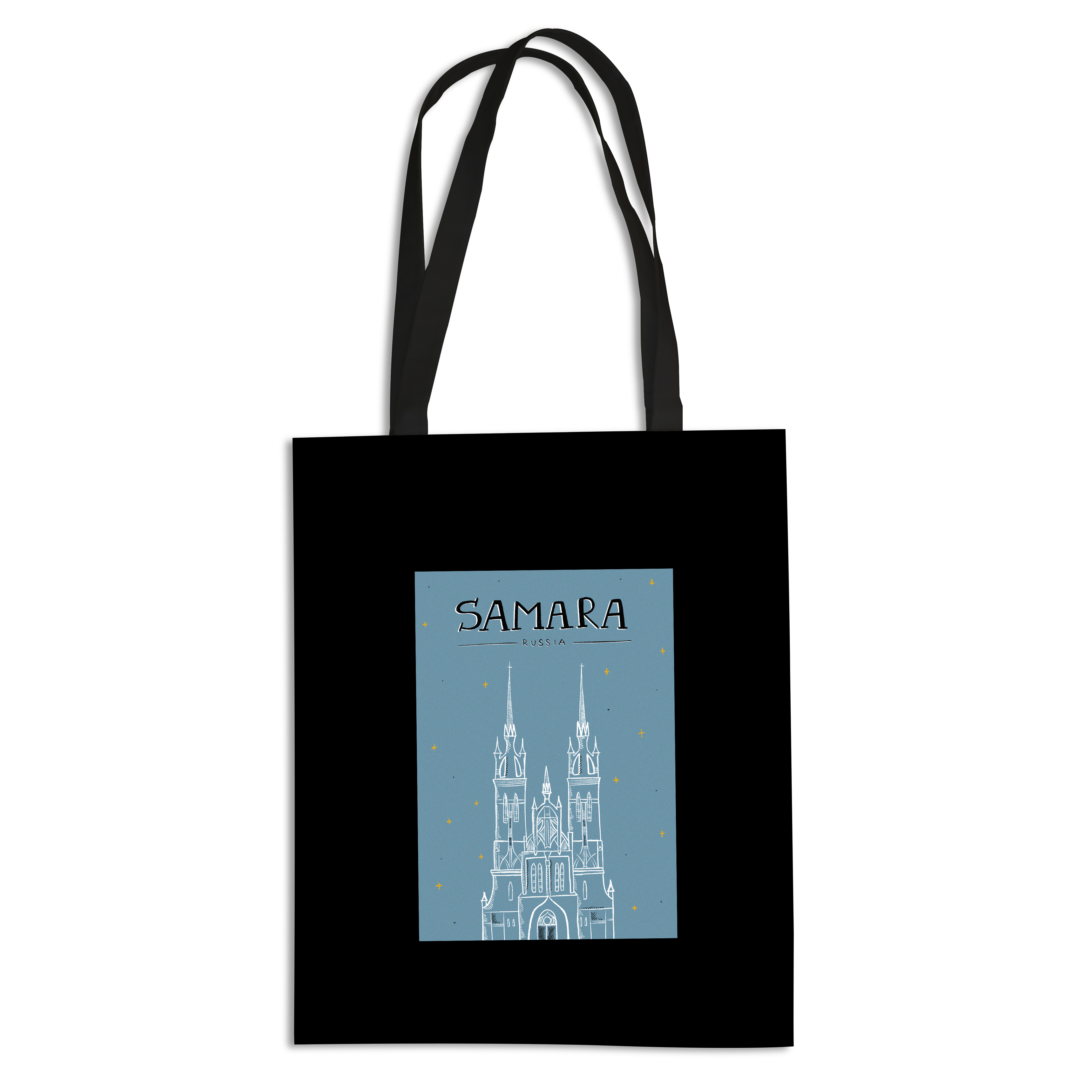 Эко-сумка Архитектура: Самара (чёрная)