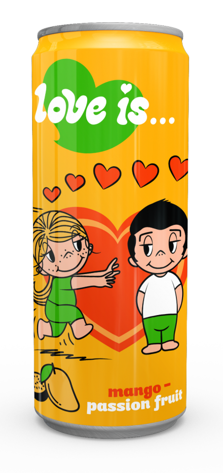 Газированный напиток Love Is Манго и Маракуйя 330 мл.