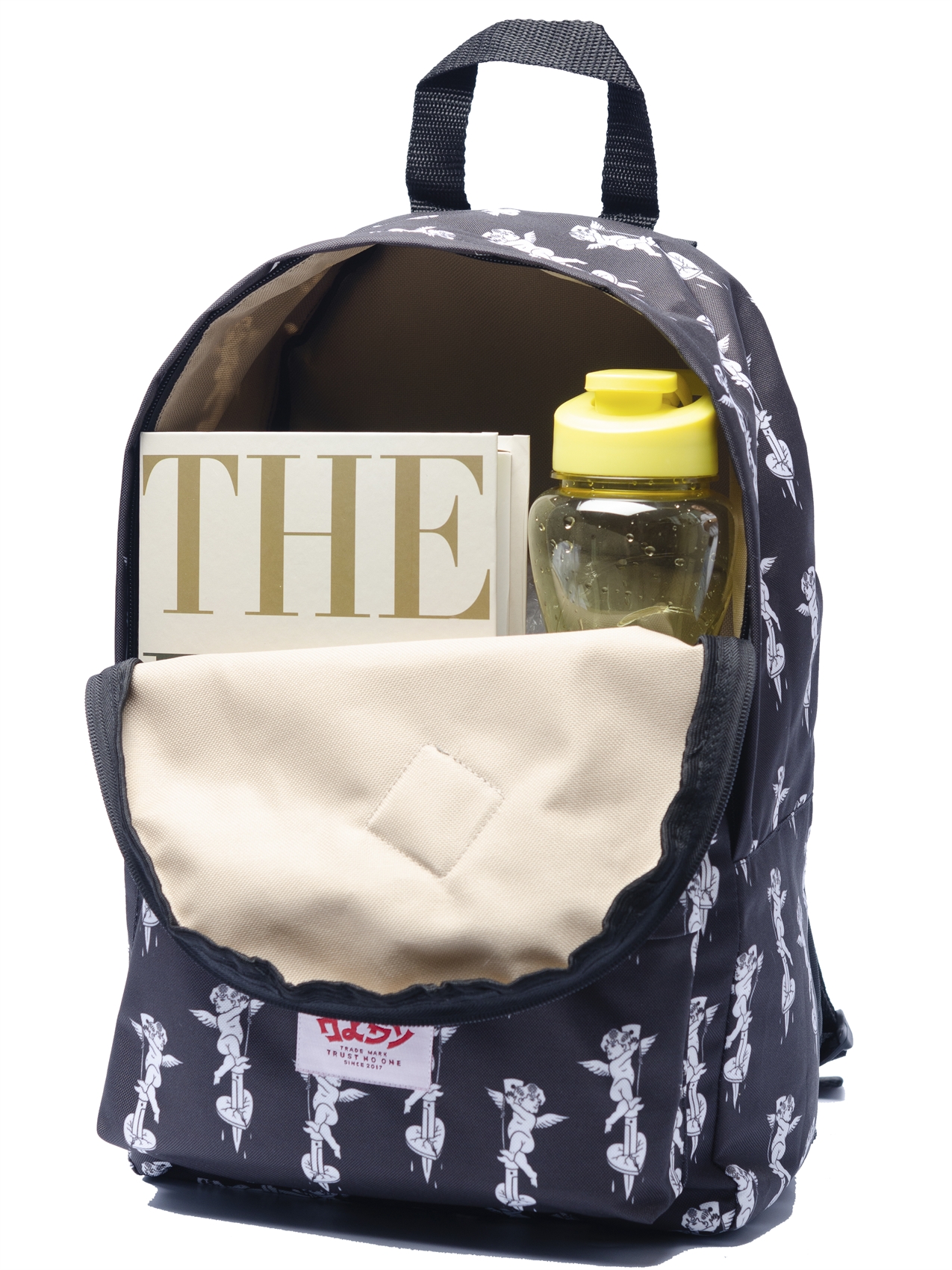 Рюкзак Oldy принт (черный, Ангелы)