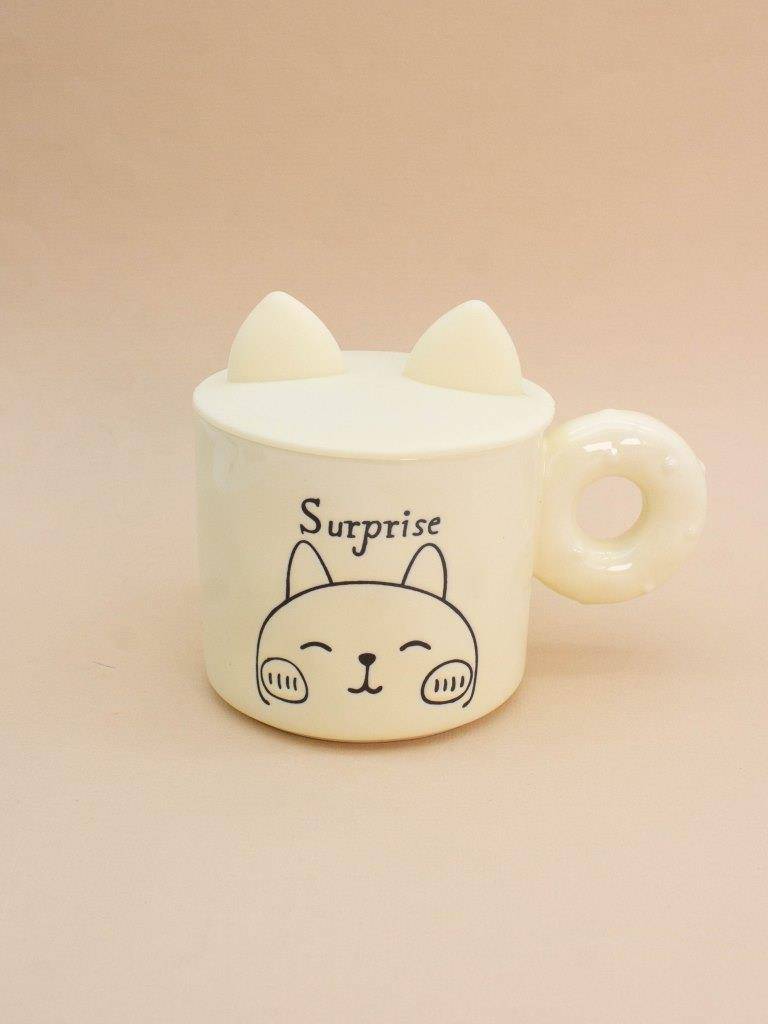 Кружка Kitty surprise (beige), 420 мл.