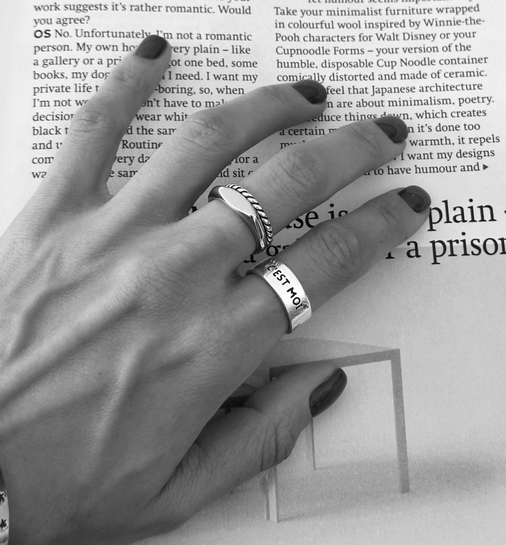 Кольцо Minimal Печатка (серебро)