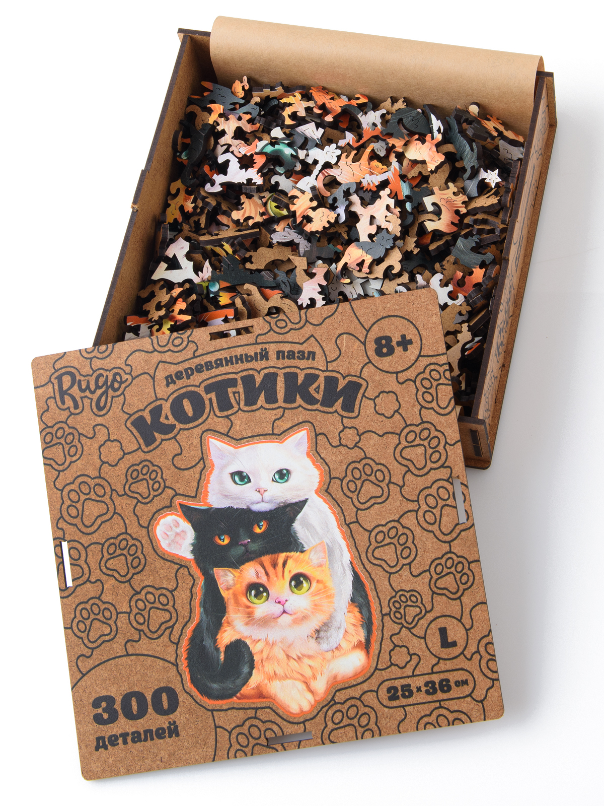 Деревянный пазл Котики DL