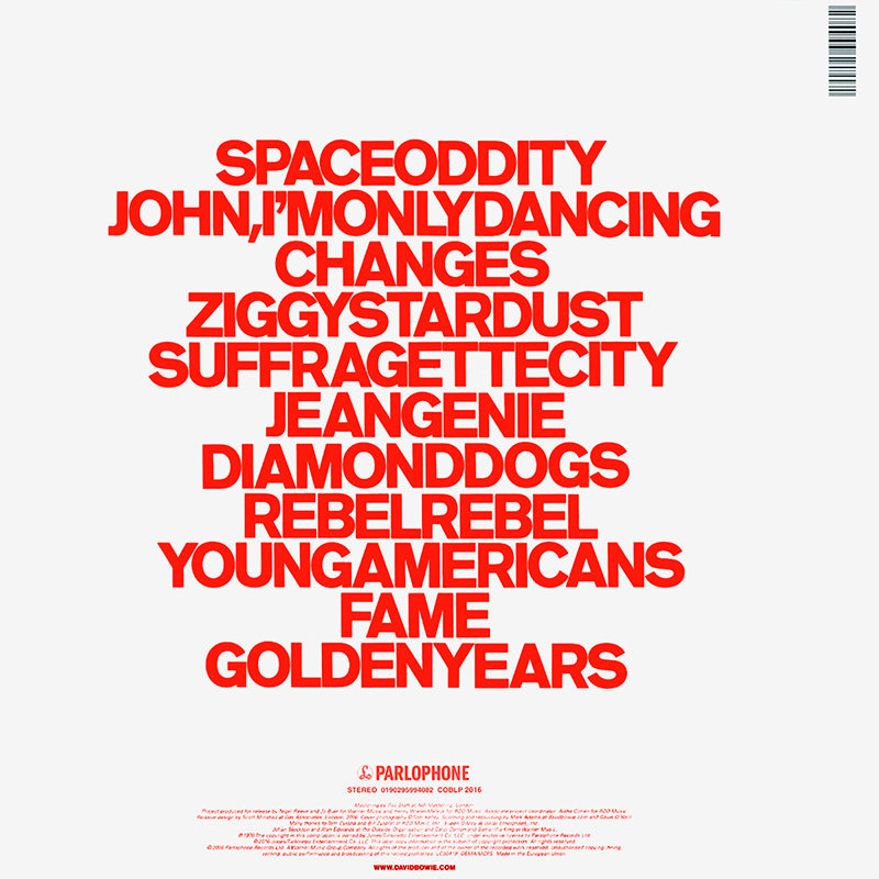 Пластинка David Bowie - Changesonebowie