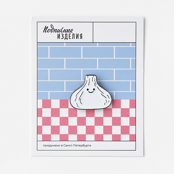 Значок эмалированный Хинкалька