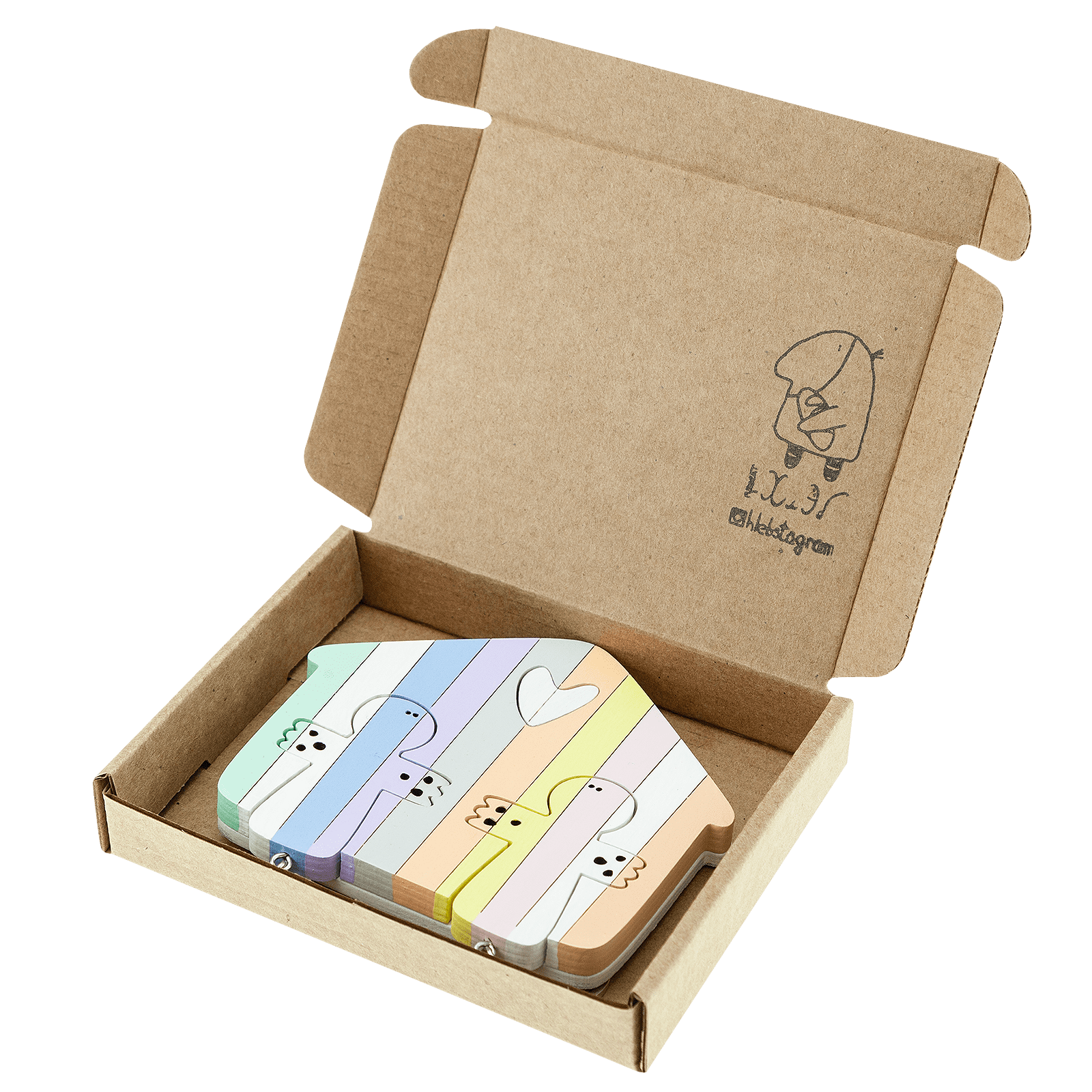 Ключница двойная Ангелы (пастель)