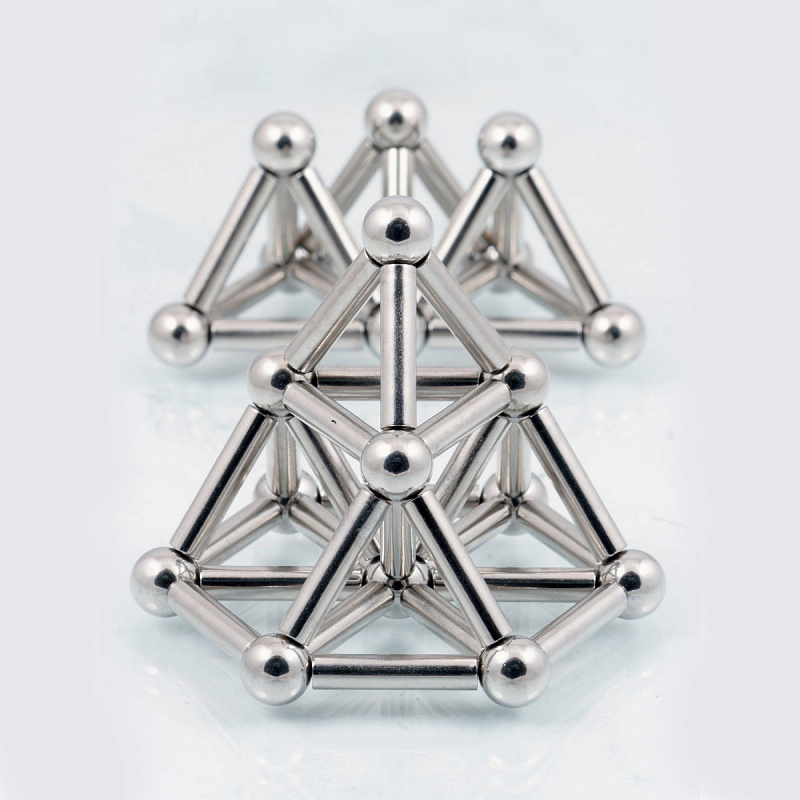 Магнитный конструктор-головоломка Шарики 11мм и Цилиндры, сталь