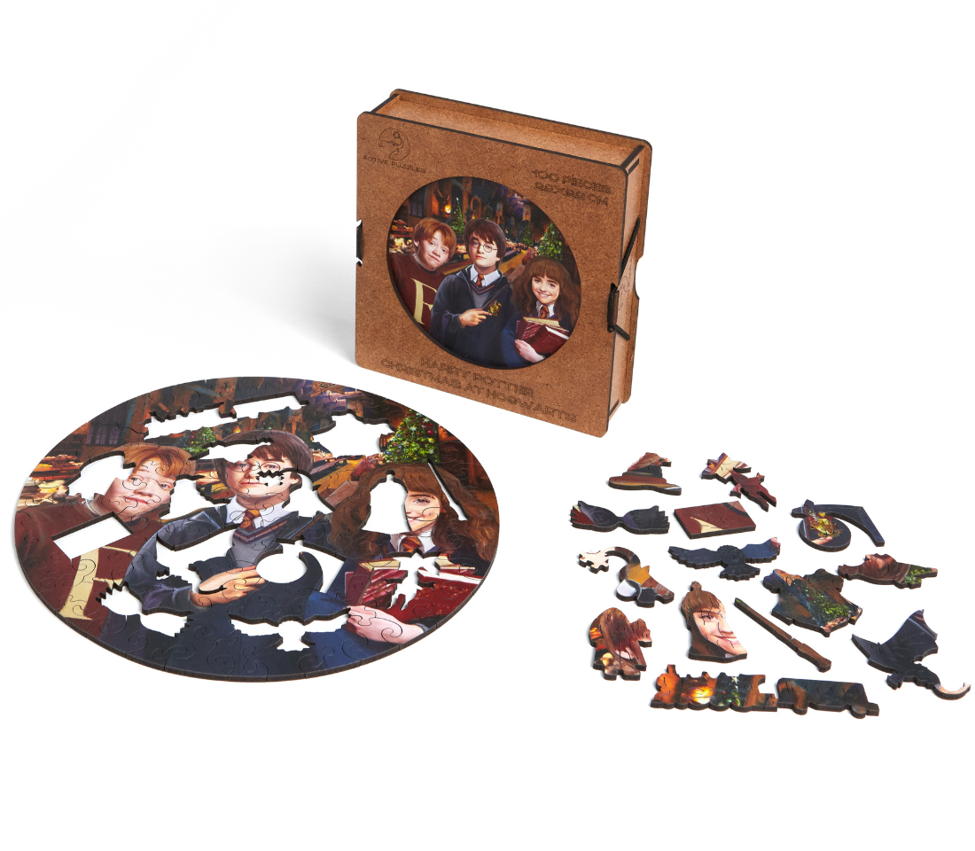 Деревянный пазл Гарри Поттер. Рождество в Хогвартсе