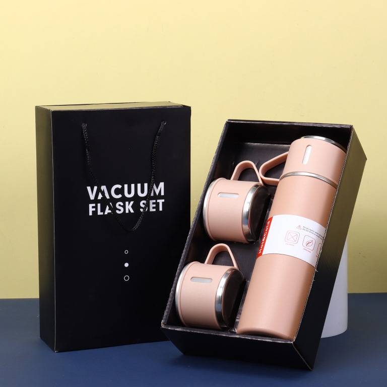 Набор из термоса и 2 чашек Classic (pink), 500 мл.