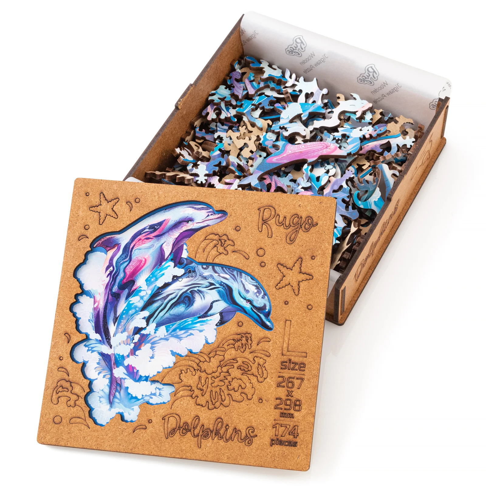 Деревянный пазл Дельфины L
