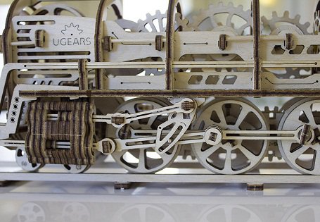 3D-пазл UGears Локомотив с тендером