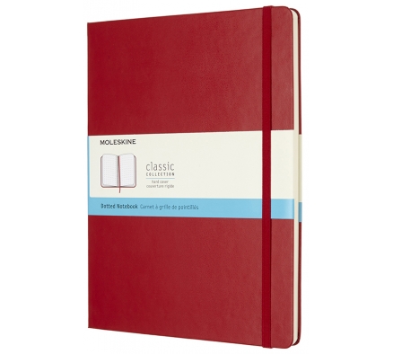 Записная книжка Classic XLarge (в точку) красный