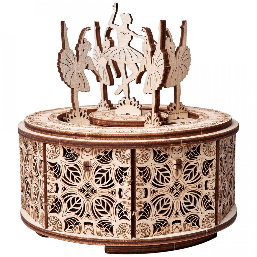 Сборная музыкальная шкатулка Wood Trick Танцующие балерины