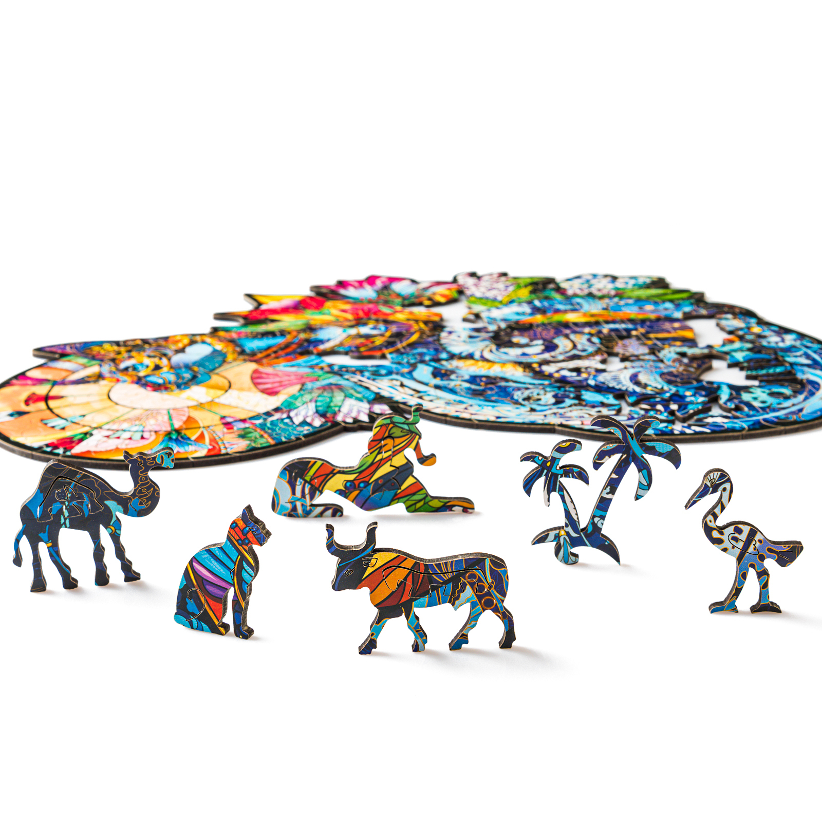 Деревянный пазл Египетская Кошка XL