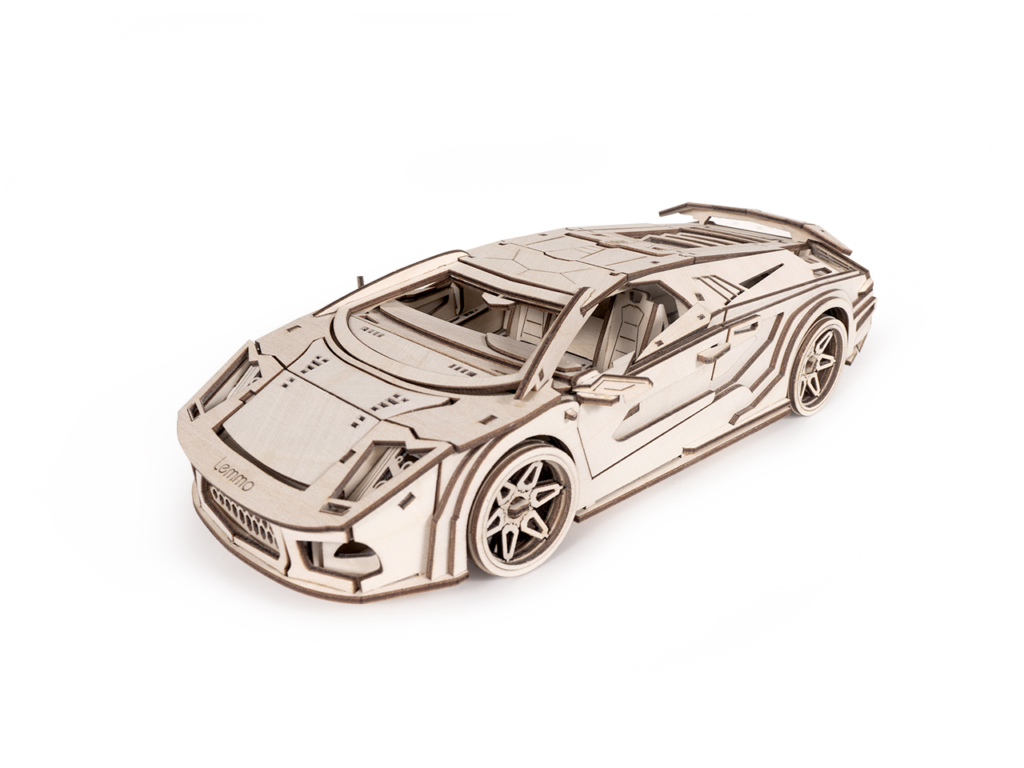 Конструктор 3D деревянный Lemmo Спорткар СКАТ