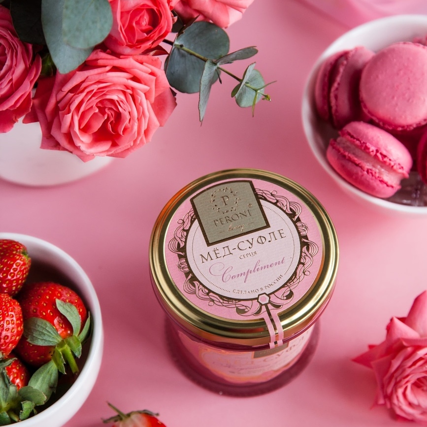 Мед-суфле Клубника-земляника, 125 гр.