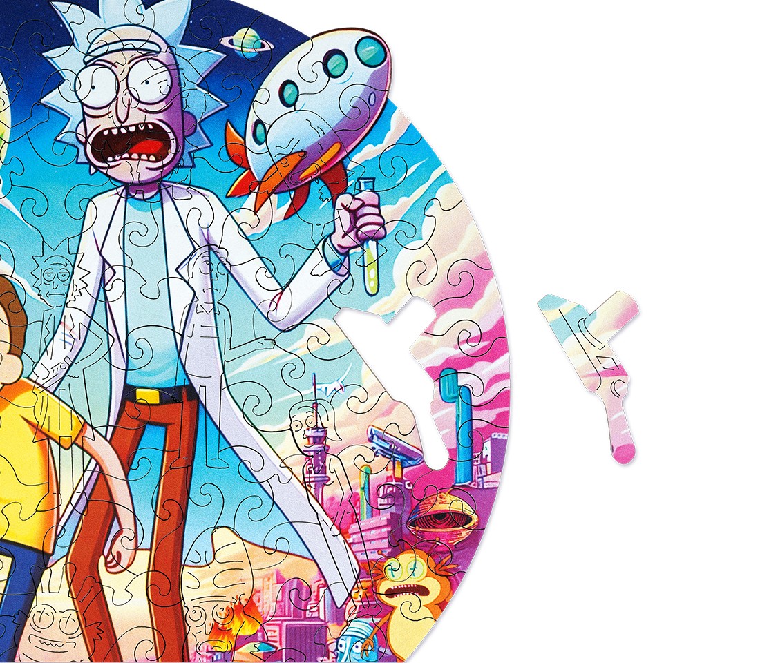 Деревянный пазл Рик и Морти