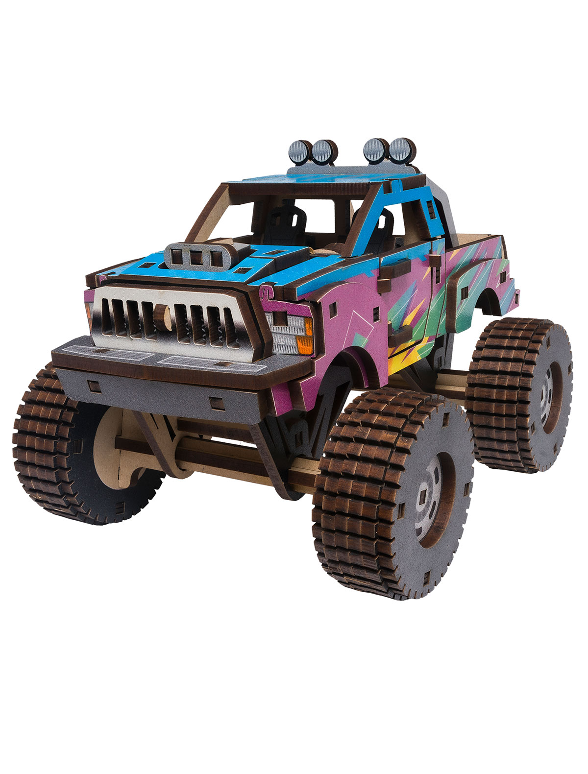 Конструктор Монстр трак фиолетовый 123 деталей