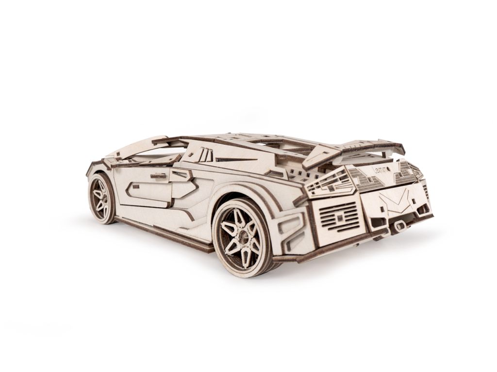 Конструктор 3D деревянный Lemmo Спорткар СКАТ