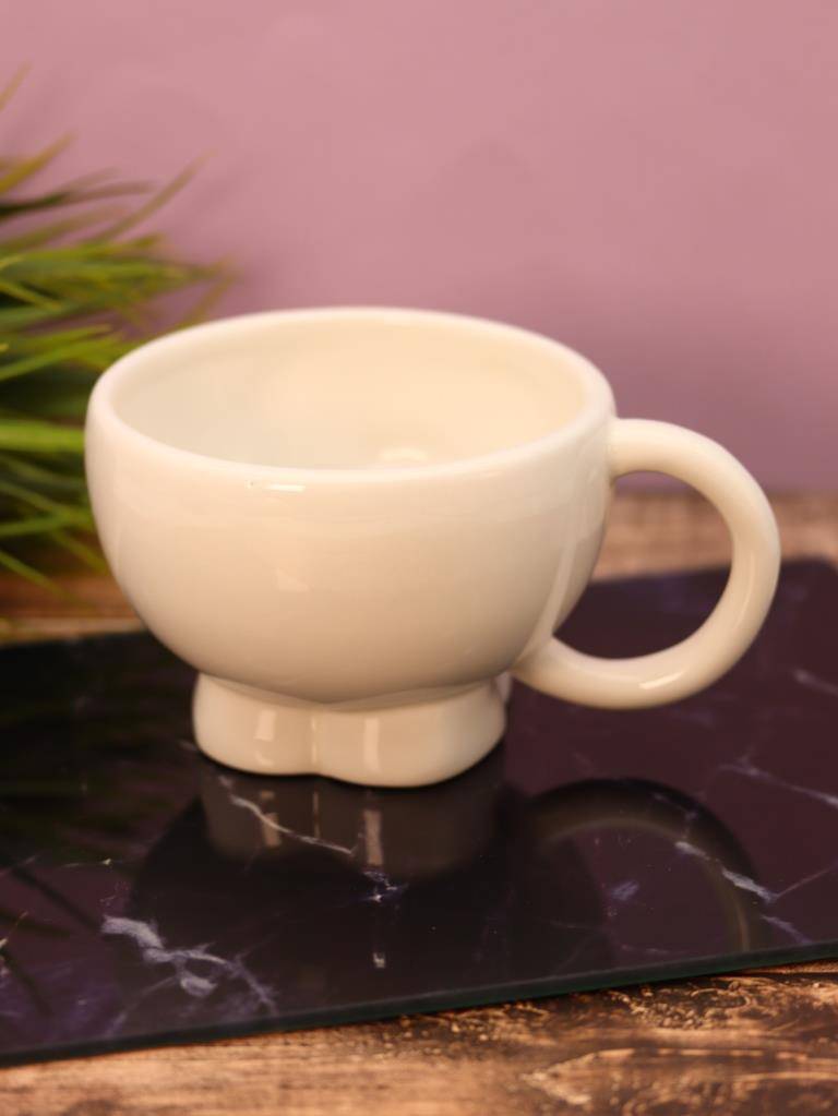 Кружка керамическая Puppy ears (white)