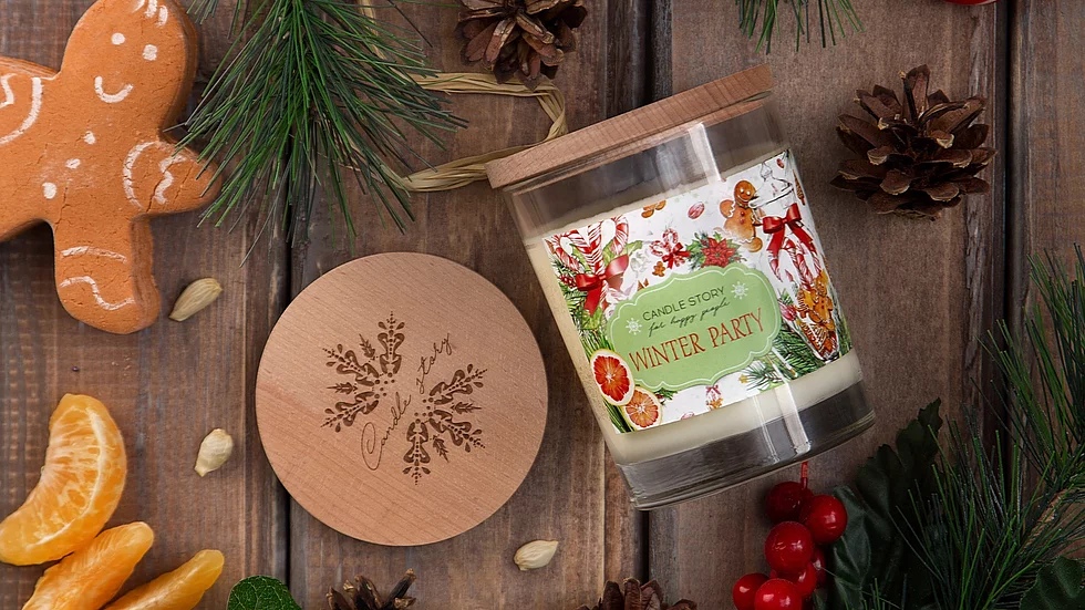 Ароматическая свеча New Year Грейпфрут, 200 гр.