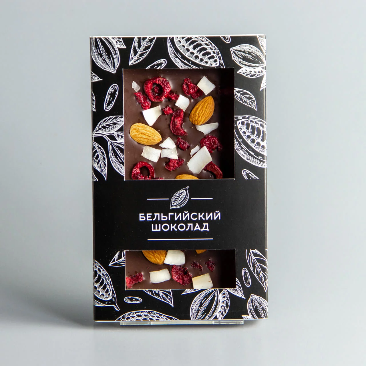 Тёмный шоколад с вишней, миндалем и кокосом 11