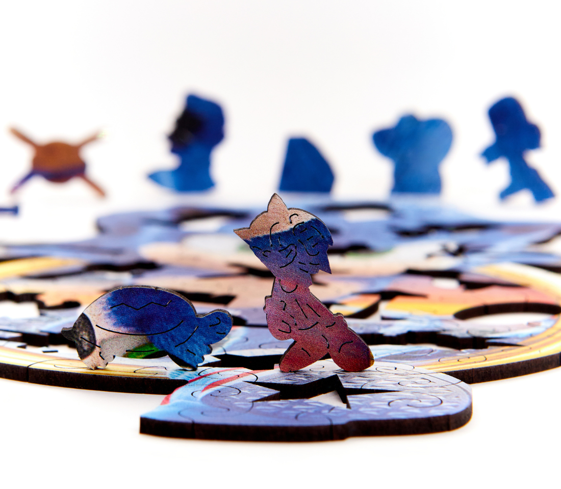 Деревянный пазл Соник