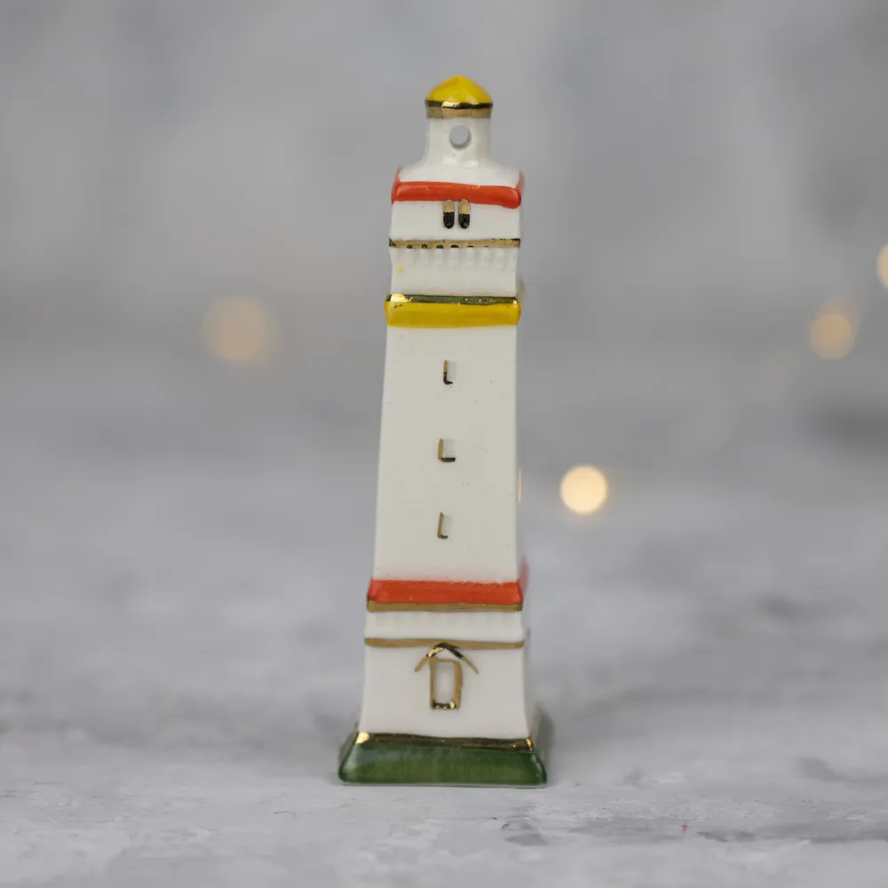 Елочная игрушка Маяк квадратный